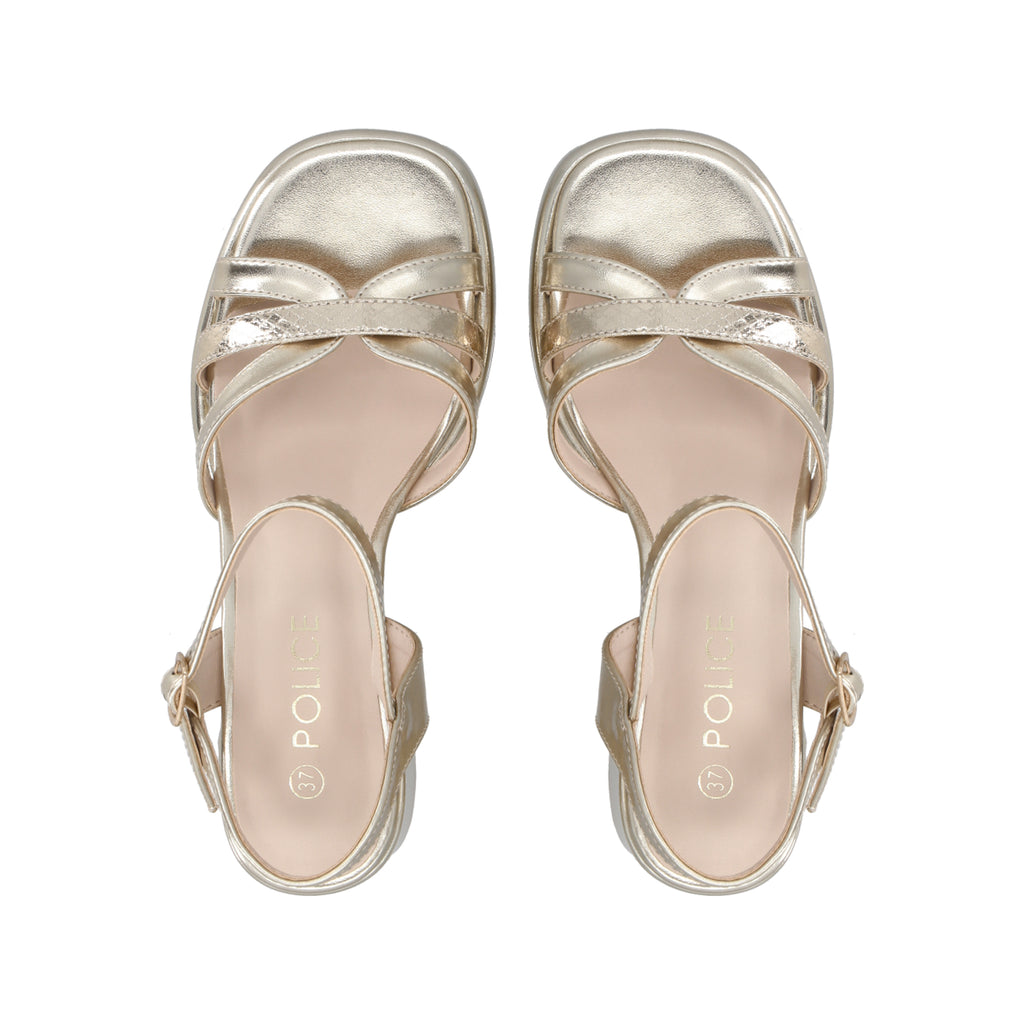 Sandalia Mujer Dorado Lissa Police