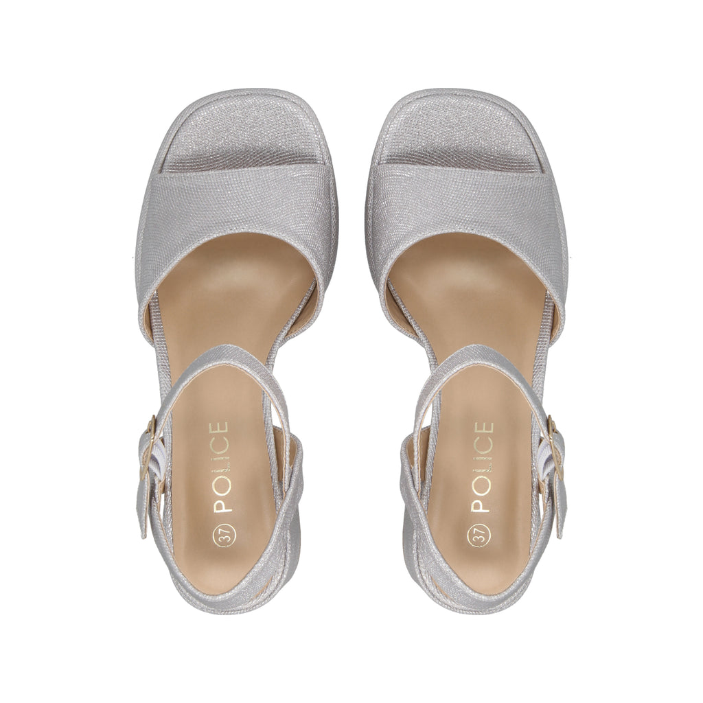 Sandalia Mujer Plateado/Snake Lissa Police