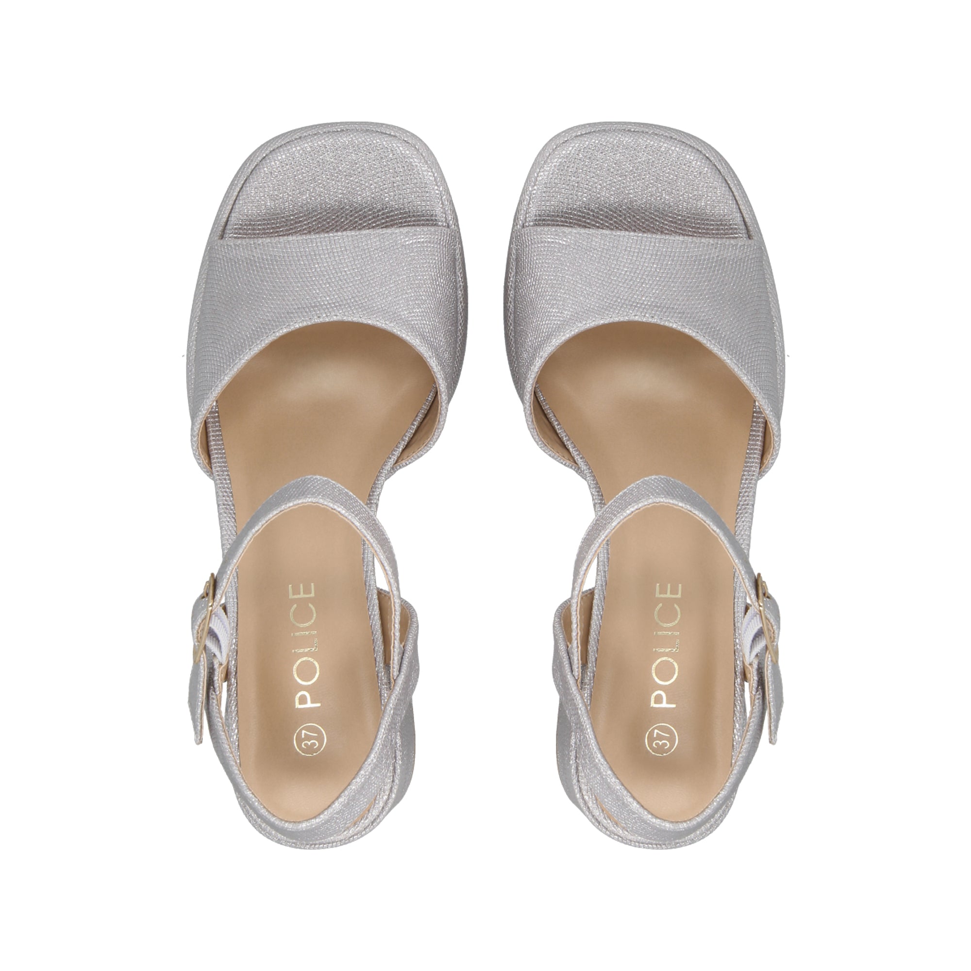 Sandalia Mujer Plateado/Snake Lissa Police