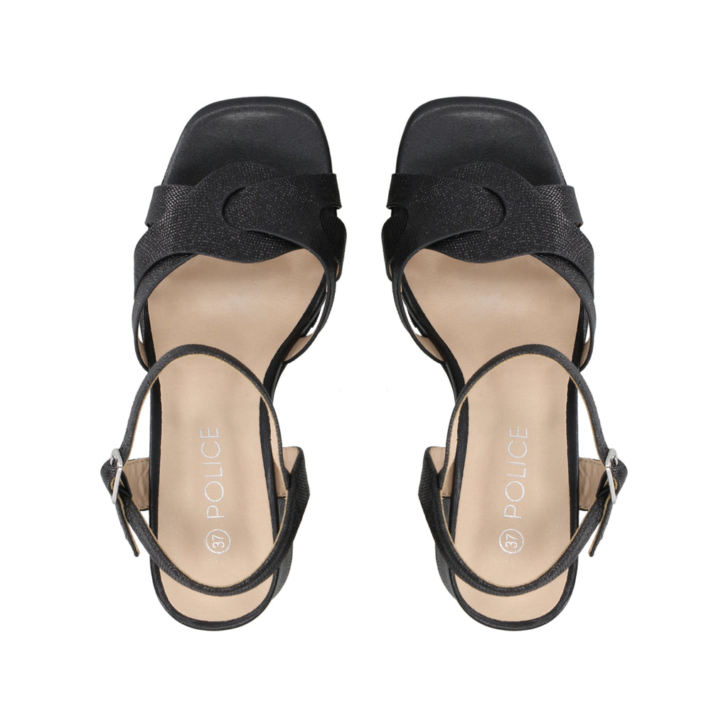 Sandalia Mujer Negro/Snake Nila Police