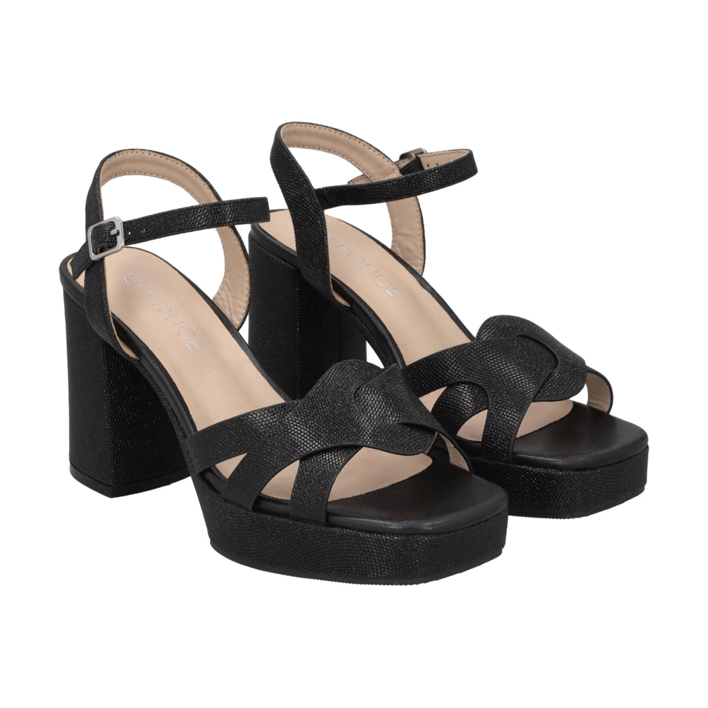 Sandalia Mujer Negro/Snake Nila Police