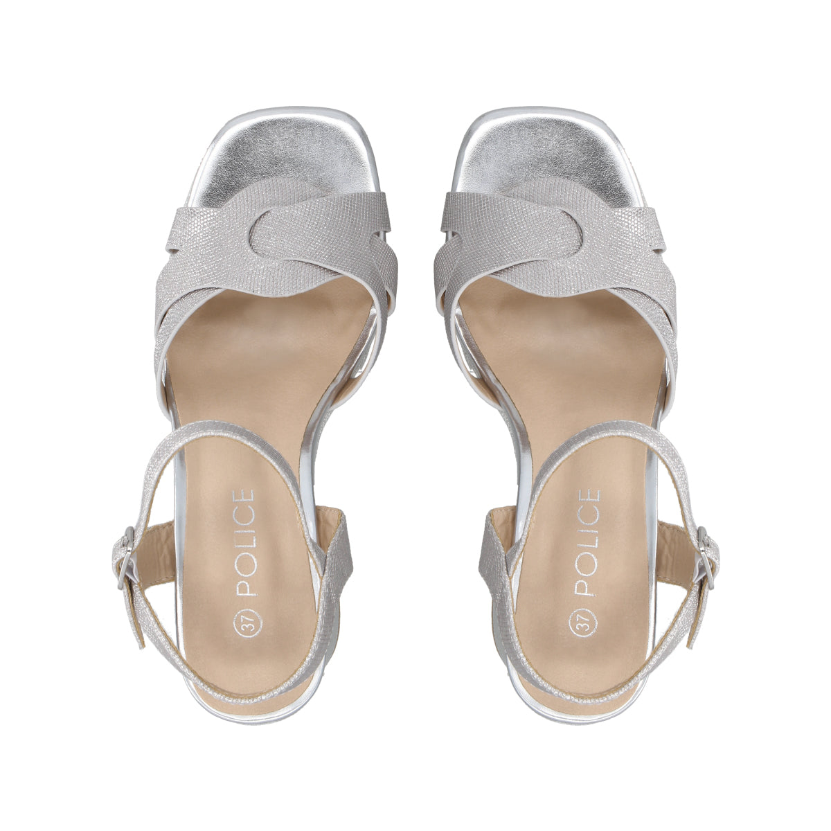 Sandalia Mujer Plata/Snake Nila Police