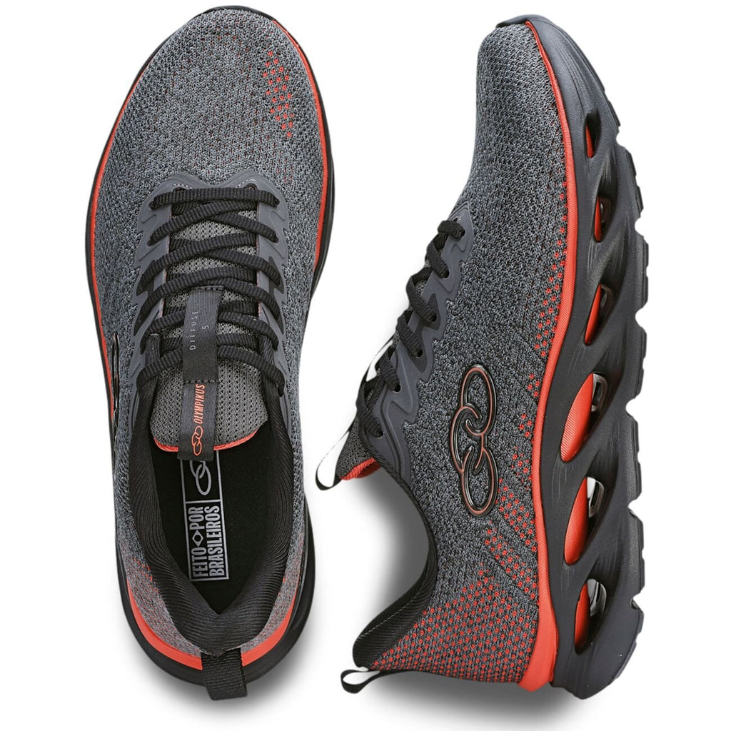 Zapatilla Hombre Diffuse 5 Gris/Rojo Olympikus