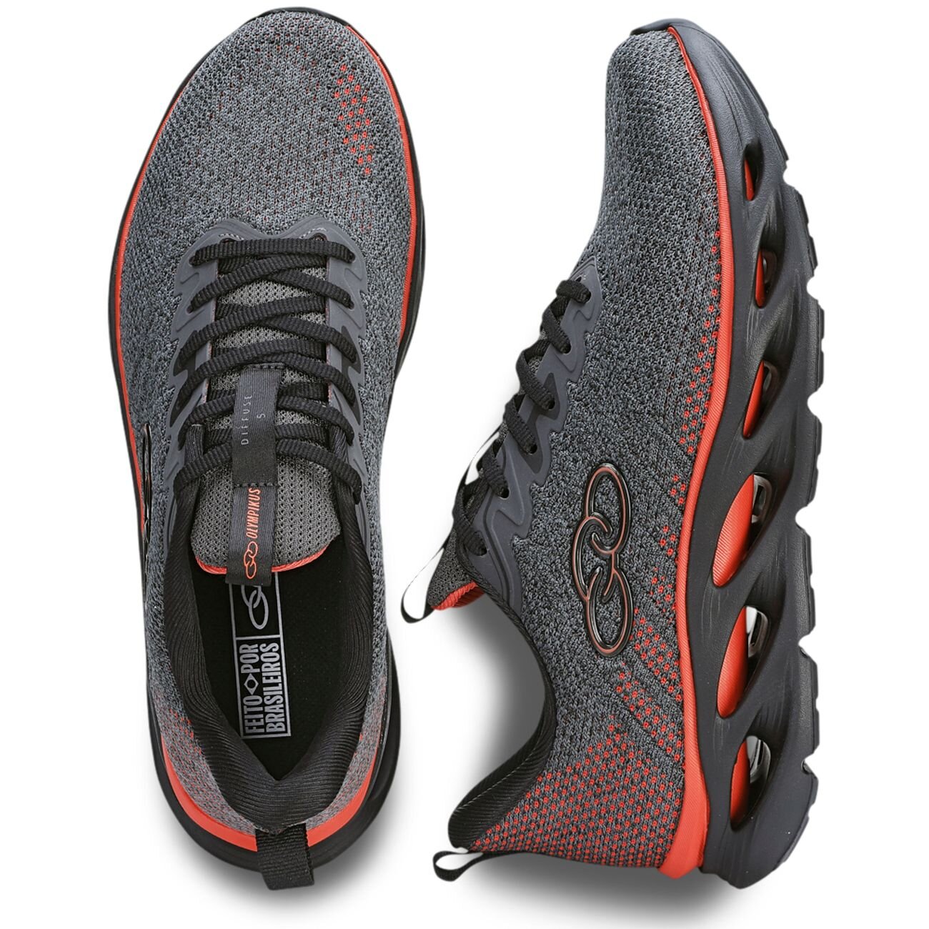 Zapatilla Hombre Diffuse 5 Gris/Rojo Olympikus