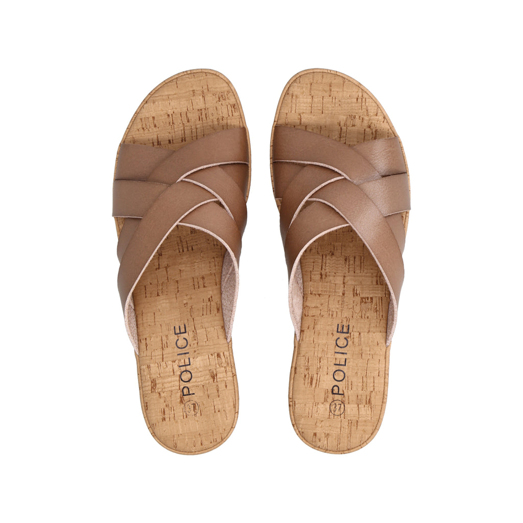 Sandalia Mujer Café Alma Police