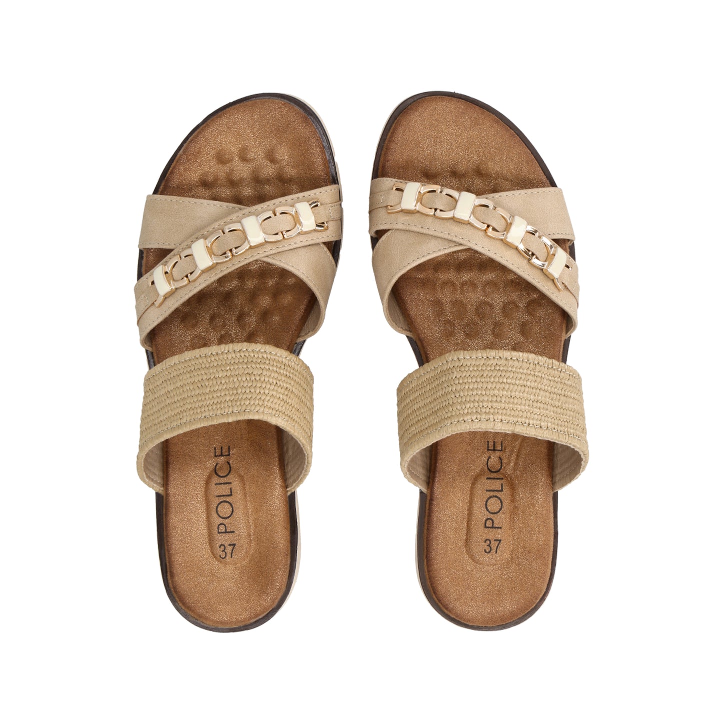 Sandalia Mujer Beige Dakota Police