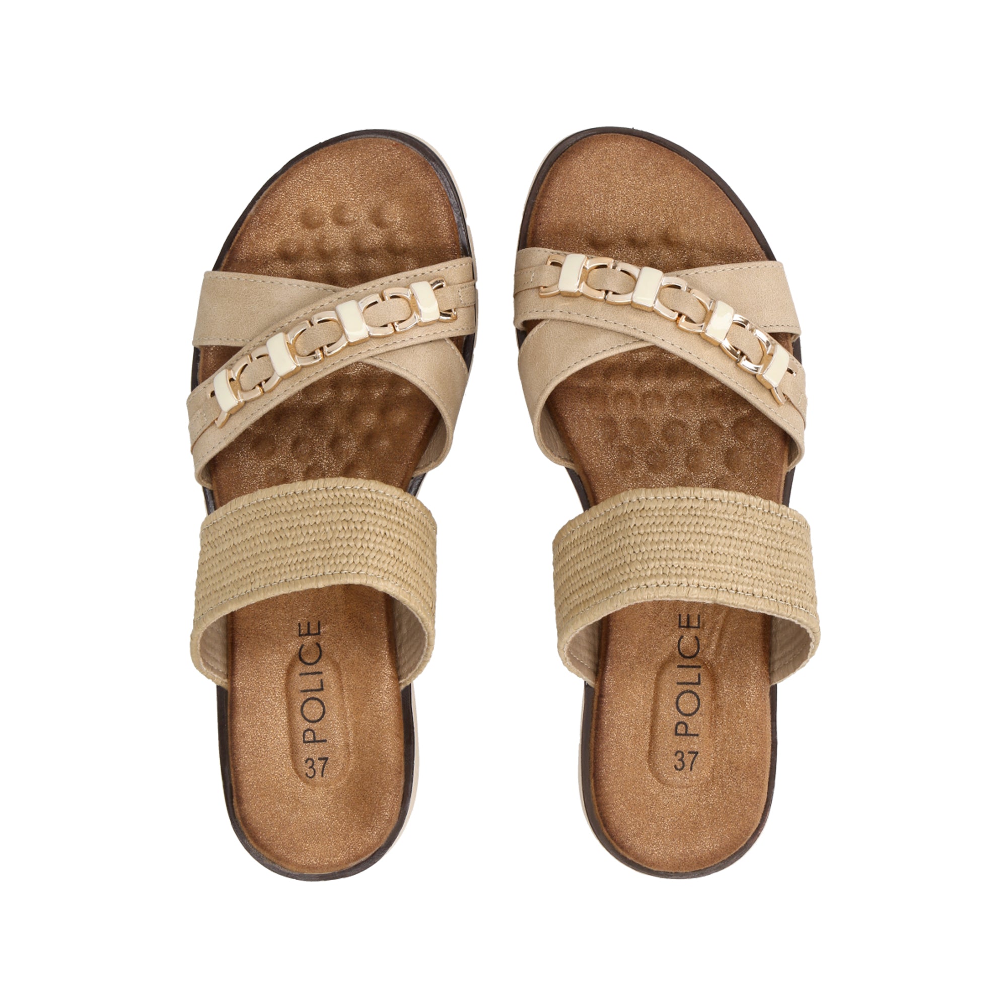 Sandalia Mujer Beige Dakota Police