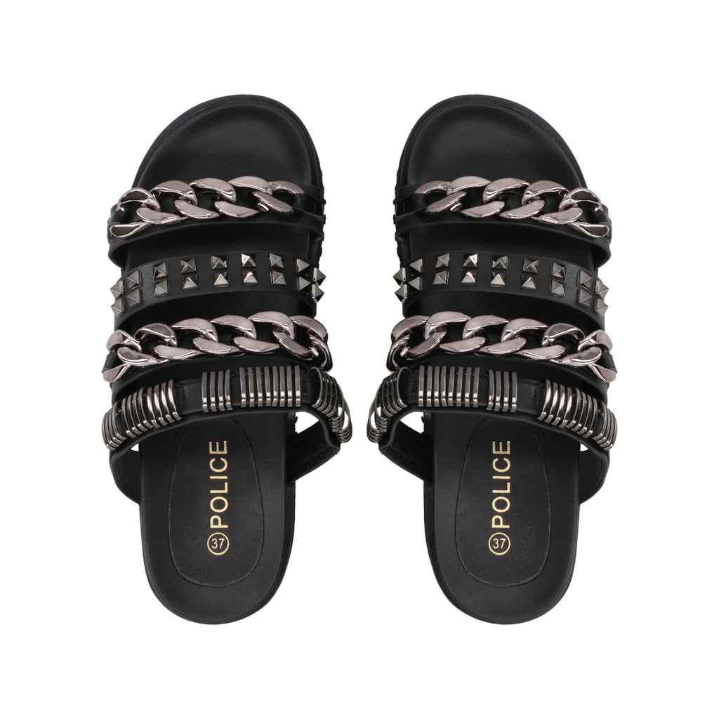 Sandalia Mujer Negro Soki Police