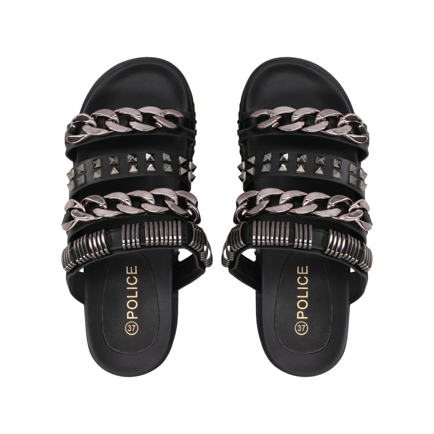 Sandalia Mujer Negro Soki Police