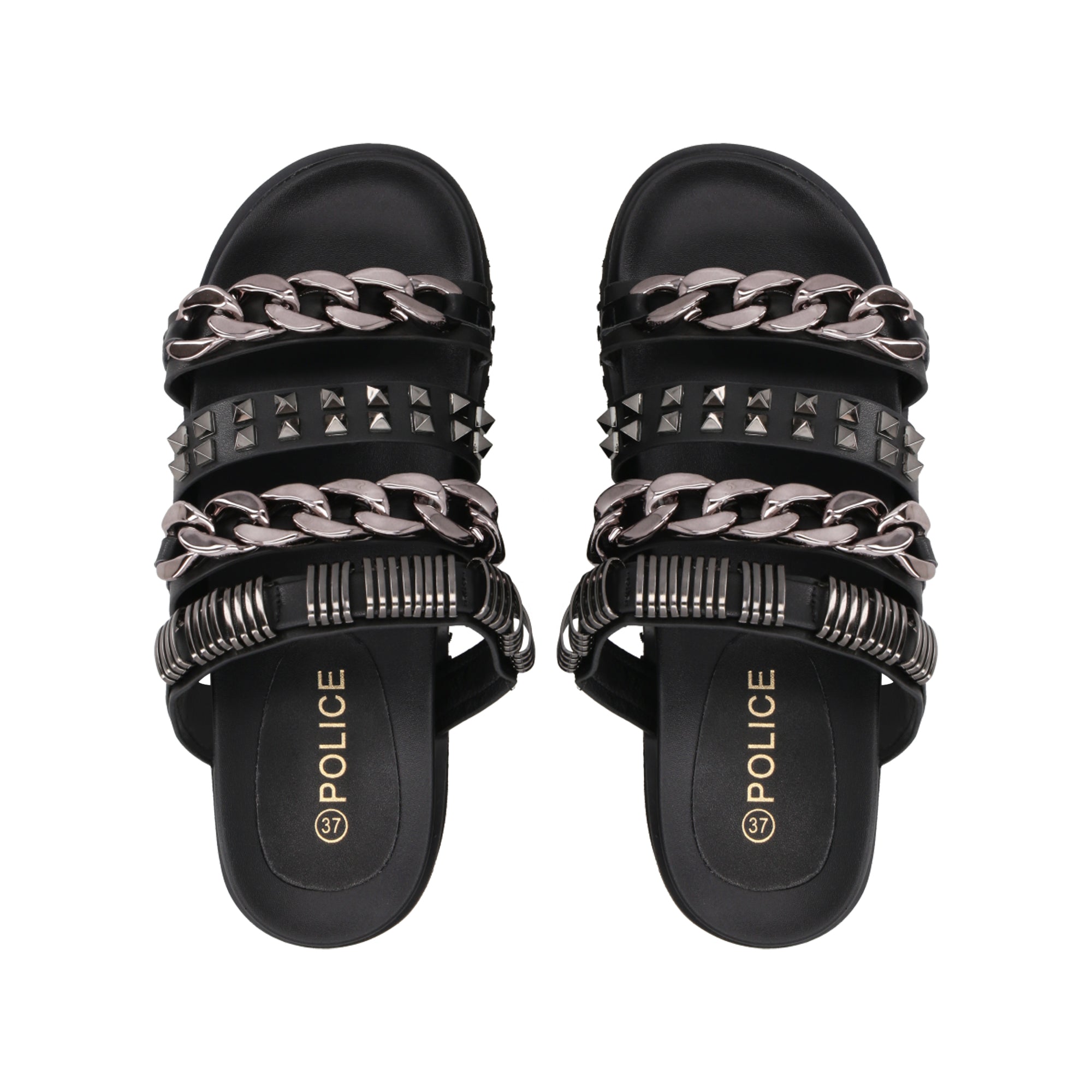 Sandalia Mujer Negro Soki Police