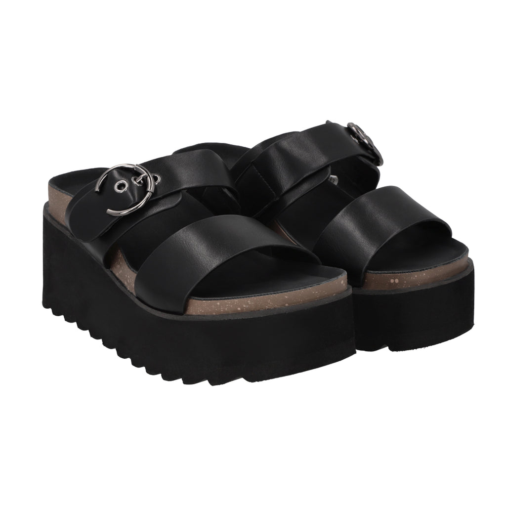 Sandalia Mujer Negro Nora Police