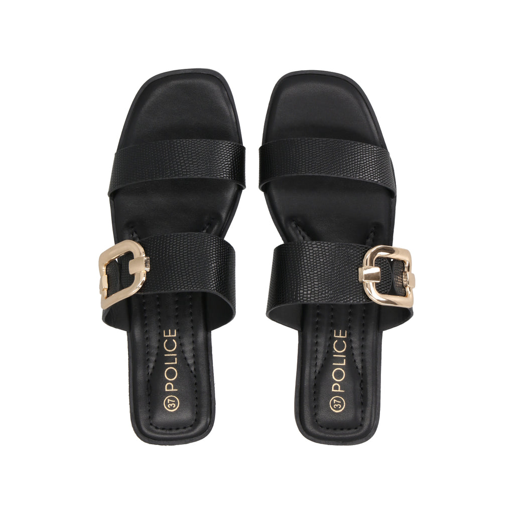 Sandalia Mujer Negro Lina Police