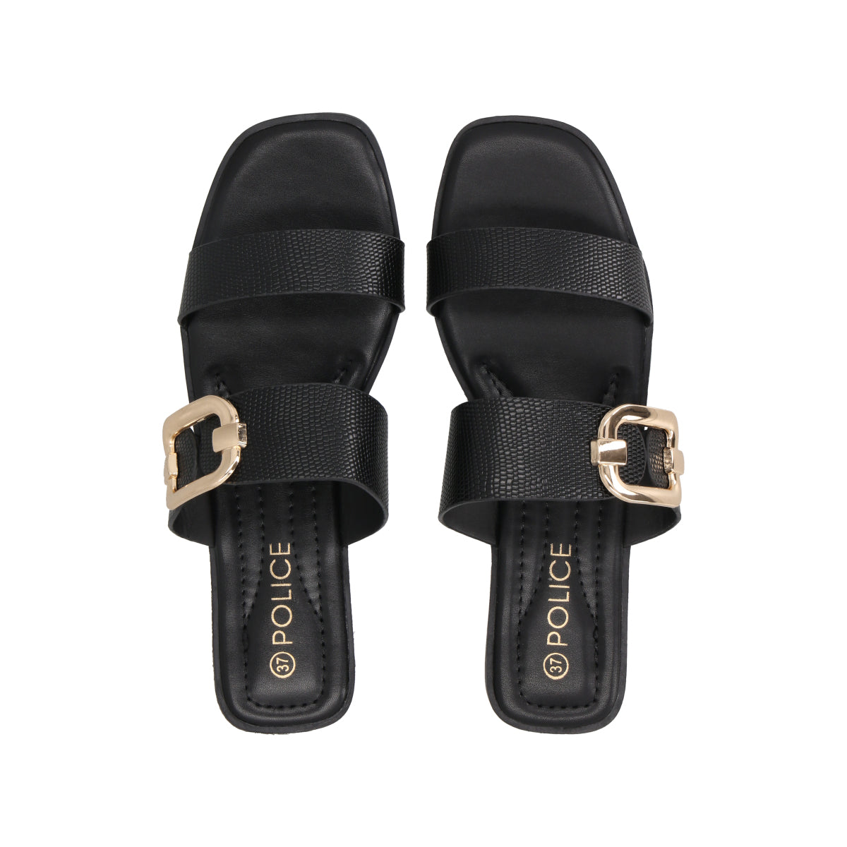 Sandalia Mujer Negro Lina Police