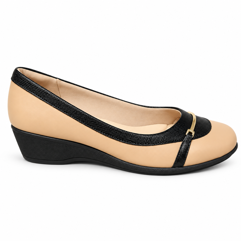 Zapato Ivone Nude/Negro